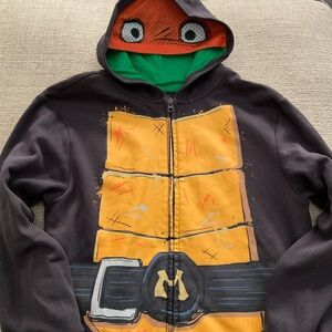 Kids Ninja Turtle Hoodie - Black and Green